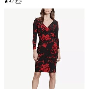 Lauren Ralph Lauren Printed Jersey Surplice Dress